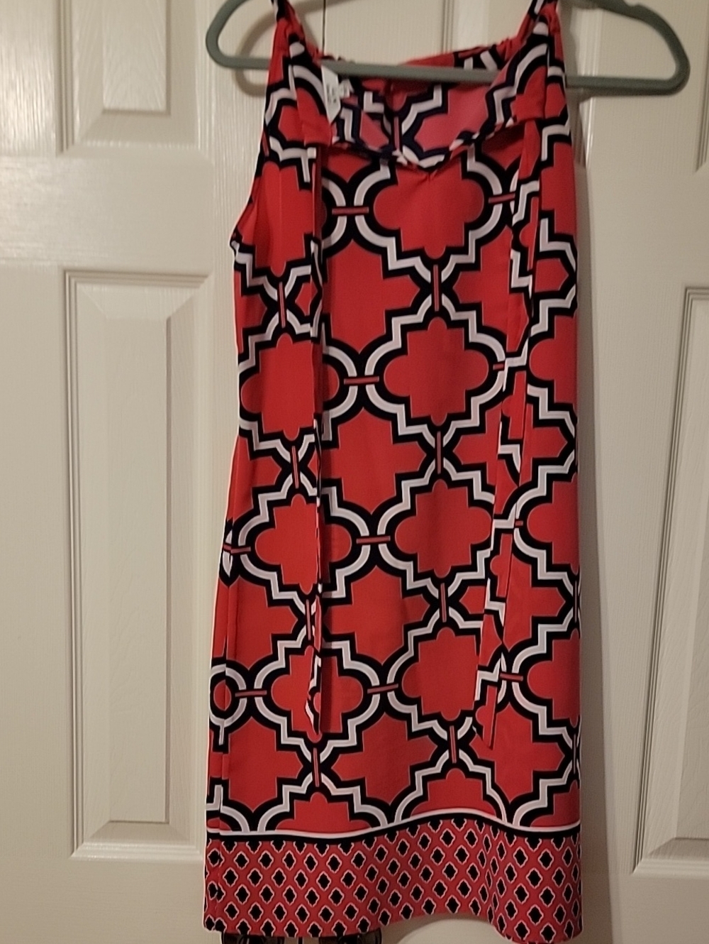 crown & ivy Red Geometric Midi Dress